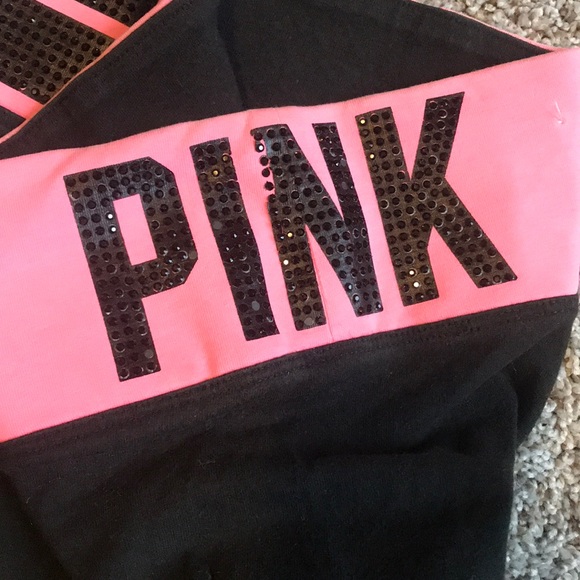 Pink cropped leggings LAST CHANCE - Picture 4 of 7